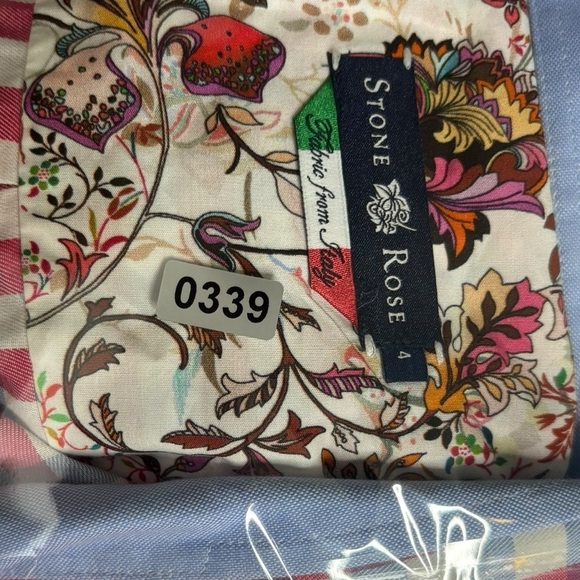 Stone Rose Mens Pink Blue Button Up Long Sleeve Egyptian Cotton Collared Preppy - Picture 12 of 12